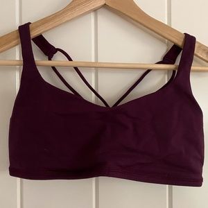 Purple sports bra